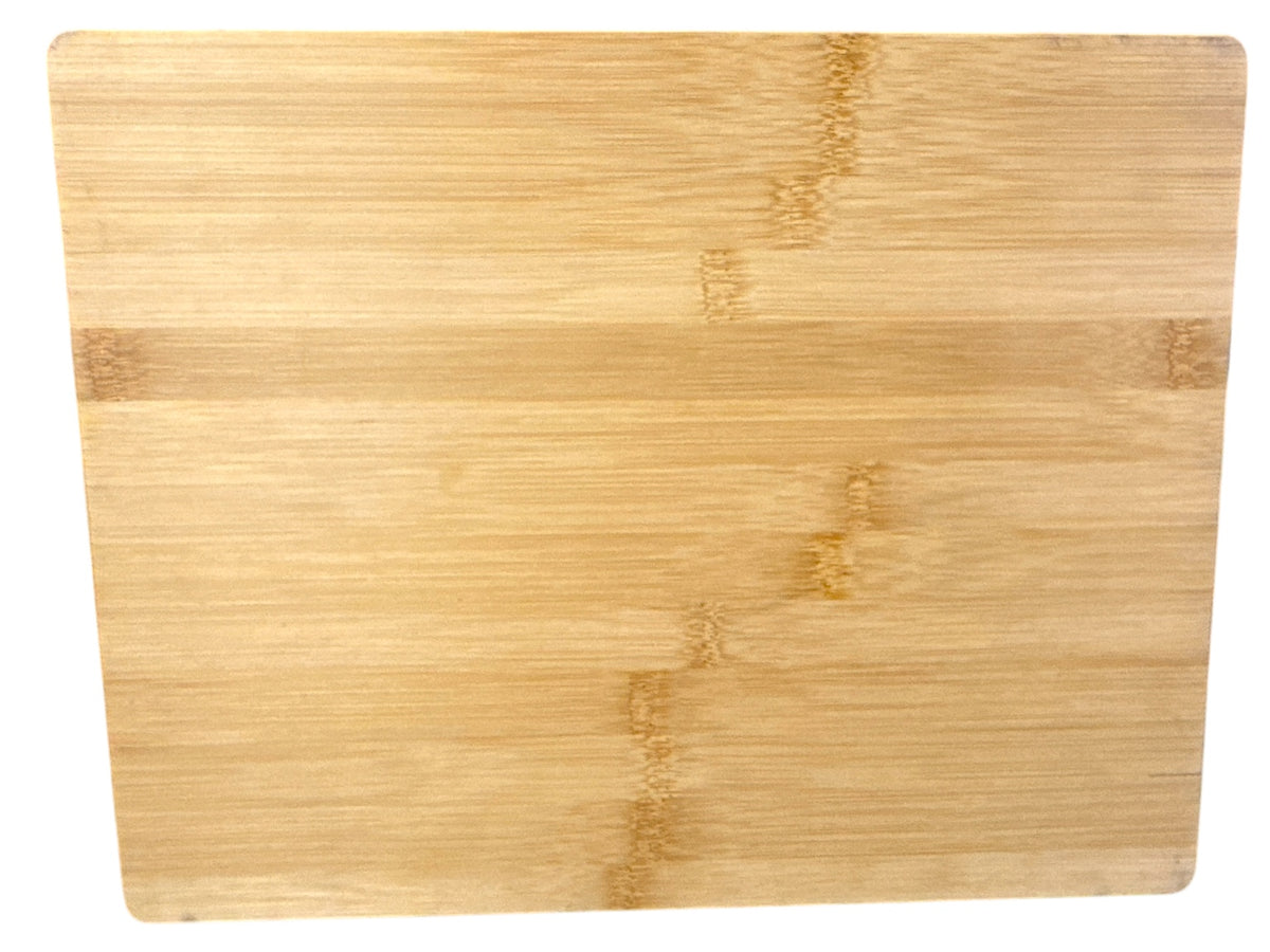 Back of 14 x 11 bamboo Ouija inspired board