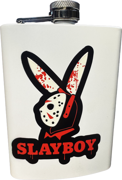 Slayboy stainless steel horror flask artwork detail